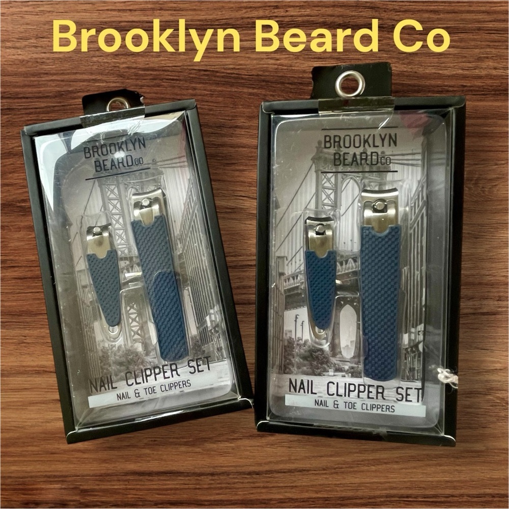 BROOKLYN BEARD 2 SET MENS NAIL AND TOE CLIPPERS BRAND NEW IN BOX